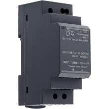 HDR-30-12 DIN Rail Power Supply - 24W, 12VDC, 2A with Versatile Mounting Options