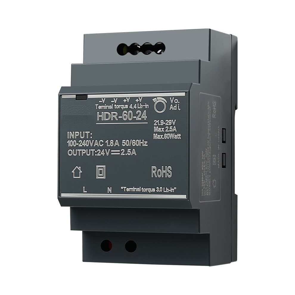 Hdr-60-24 Din Rail Power Supply 60W 24V 2.5A Din Rail Power Supply Transformer Din-Rail 4712661997884