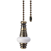 Ceiling Fan Pull Ceramic , White Pull Chain Extension Fan Extender Ceiling , Fan Pulls Ornament for Ceiling Fan Light