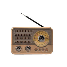 Rádio com Alto-Falante Retrô Vintage - Receptor de Rádio AM/FM, , Reprodutor de Áudio/MP3, Compatível com Cartão TF