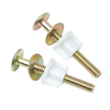 Toilet Screws, Metal Toilet Hinge Bolts and Nuts, Heavy Duty Toilet Fastener with Nuts and Washers, 4PCS