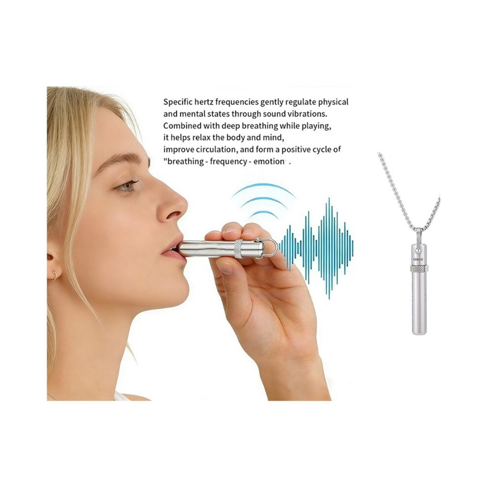 528Hz Low-Frequency Whistle Sound Healing Meditation Breathing Decompression Whistles Mindfulness Pendant