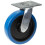 Parnells 200mm swivel castor with blue elastic rubber on nylon centre wheel 1
