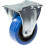 Parnells 125mm fixed castor with blue elastic rubber on nylon centre wheel 1
