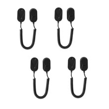 4 Stück Anti-Verlust-Seilhaken, Fernbedienungshalter, Lanyard, Sicherheitskabel, Mehrzweckhaken, Heimaufbewahrung, Organisation, Schwarz