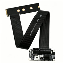 M.2 M-Key NVMe PCIe auf PCIe 4.0 X4 Externes Grafikkarten-Verlängerungskabel NVMe auf PCIe X4 Riser-Kabel 90 Grad