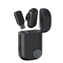 MC03 Wireless Lavalier Microphone Lapel Mic Vlog Recording Noise Reduction Clip- Mic for Live Broadcast