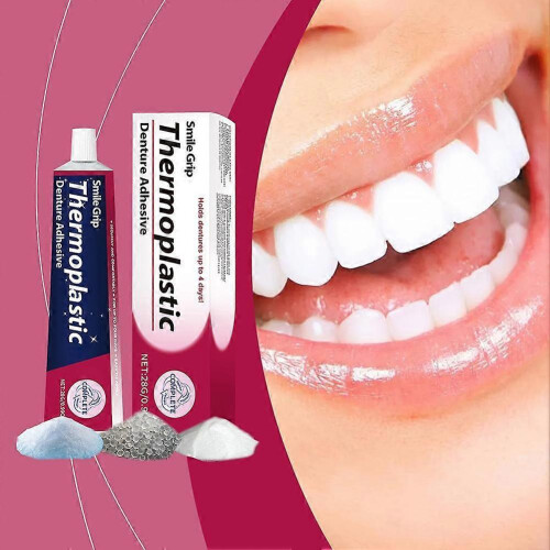 Thermoplastic Denture Adhesive for High-Temperature Stability, Strong Hold and Easy Application