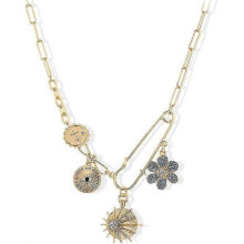 Charm Necklace for Women Dainty Gold Charm Necklace for Women Chunky Necklaces Charm Trendy Paperclip Chain Necklace Evil Eye Pendant Necklace