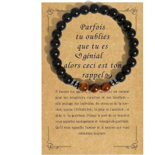 Natuurlijke stenen armband 8 mm voor mannen, cadeau voor verjaardag, vaderdag en grootvader, voor tieners