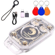 Chameleon V3.0 RFID Card Emulator Chip Reader+3XUID Keychain ID IC 125K 13.56M Tag Copyer NFC Reader Writer
