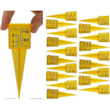 2025 10 Pack 1.5" Rain Gauge/sprinkler Gauge, Wide Mouth, Bright Yellow Outdoor Water Measuring Tool