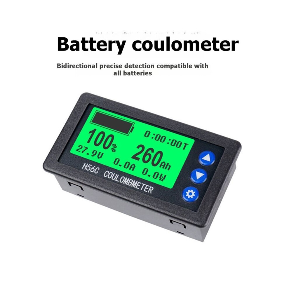 H56cs Dc100v Coulometer Battery Capacity Tester 50A Lcd Backlight Display Digital Ammeter Voltmeter Meter Monitor 6031368573701