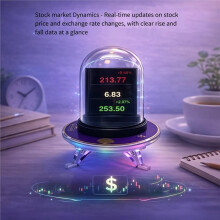 RGB Clock WiFi Weer- en Tijdweergave Crypto Aandelenmonitor RGB LED Bureauklok Multifunctionele Buis Nachtlampje