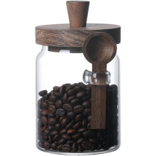 600Ml Sealed Jar with Spoon, Storage Jar, Seasoning, Coffee Bean Jar, Kitchen Supplies, Sugar Storage Bottle, Tea Box