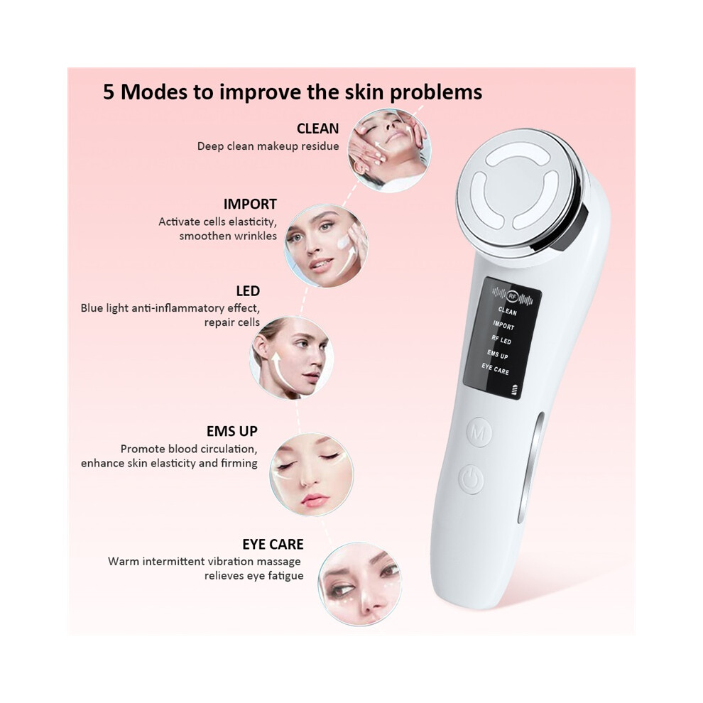 Stoyotu Light Face Lifting Massager Ems Facial Microcurrents Facial Massager Led Therapy Skin Tighten Machine Anti-Aging Facial Massager