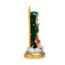 Handbemalte Guadalupe-Statue Aus Kunstharz, Tischdekoration, Geschenk, Kunstharz-Kunsthandwerk für Religiöse und Wohndekoration