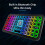 Teclado Sem Fio  5.2, Teclas de 5 Polegadas, Teclado Retroiluminado de 7 Cores, Teclado Recarregável para PC, Android TV Box 1