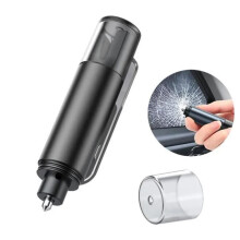 Compact Emergency Car Safety Hammer with Tungsten Steel Window Breaker, Aluminum Alloy, 160g, 27 x 98 mm, Multifunctional Escape Tool