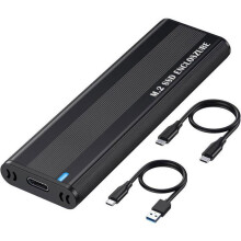 Puzdro pre SSD M.2 NVMe, čierny hliník, USB 3.1 Gen 2, prenosné, 10 Gb/s, odolné a kompaktné