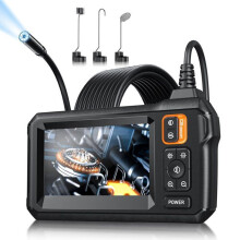 Priemyselný endoskop HD 1920p, vodotesná inšpekčná kamera IP67 s 4,3-palcovým LCD displejom, 8 LED a 5 m polot