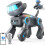 Interactive Bluetooth Robot Dog with Multicolor LED Lights, Programmable STEM Smart Toy for Children Aged 3+, Gray 1