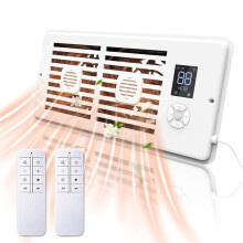 Ventilateur D'Appoint 10 cm X 25 cm, Thermostat Intelligent à 10 Vitesses, Minuterie et Fonction D'Arôme, Fixation Murale, avec 2 Télécommandes