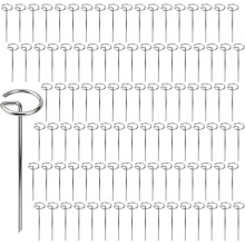 100 Piquets de Jardin Galvanisés de 15 cm (6 Pouces) pour Couverture Végétale