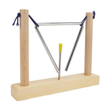 2025 Hand Percussion Triangle Musical Instrument with Pine Frame for Performance Playing