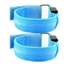 2pcs Night Running Arm LED Outdoor Sports USB Rechargeable Wristband Safety Leg Warning Wristband