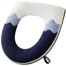 Housse de Siège de Toilette Imperméable en Peluche, Modèle Universel, Anneau, Lavable, Fermeture Éclair, Tapis de Bain, Décoratif