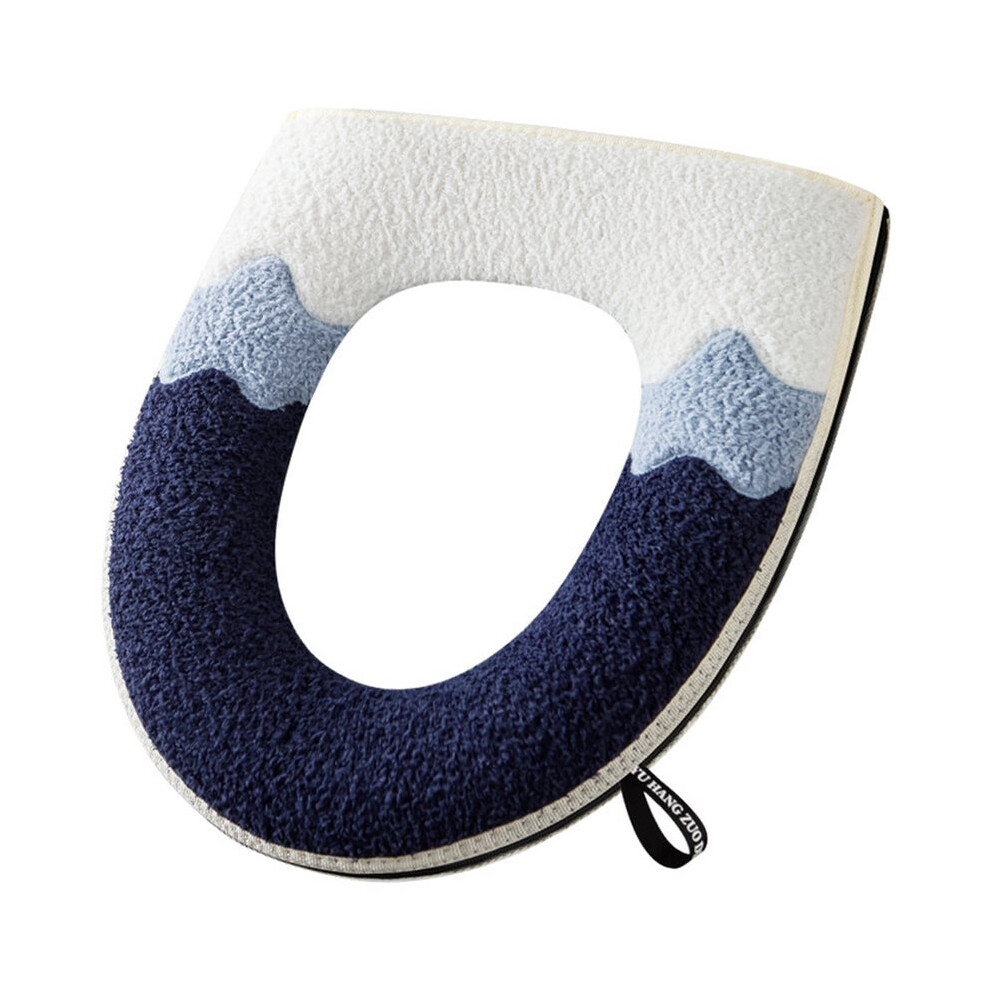 Saudism Waterproof Plush Toilet Cover, Universal Model, Ring, Washable, Zipper, Bathroom Mat, Decorative