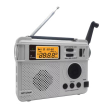 Radio FM Zewnętrzne z Korbką Ręczną, Odbiornik Radia Awaryjnego 3000 MAh, Głośnik , Latarka, Obsługa SOS, Powerbank TF