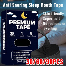 Mondtape voor Tijdens Het Slapen, 60 Stuks - Zachte, Comfortabele Premium Tape, Hypoallergeen, Latexvrij en Huidvriendelijk.