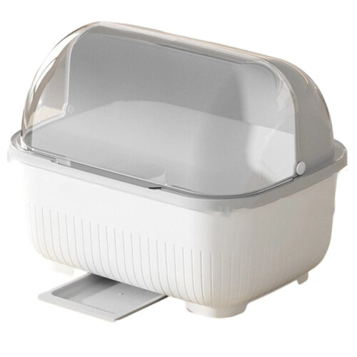 Large Kitchen Storage Rack, Dish Storage Box, Drainable Dish Rack, Tableware Organizer, Nordic Style, Plastic Material 1