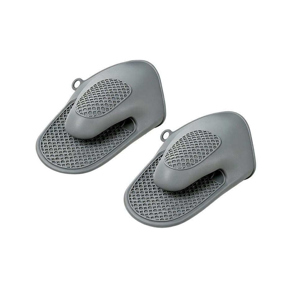 Saudism 2Pcs Oven Mitts Heat Resistance Anti Scalding Thickened Silicone Cooking Pinch Mitts For Home Kitchen