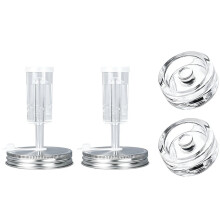Kit de Fermentação - 2 Tampas Melhoradas e 2 Pesos de Vidro para Frascos de Boca Larga de 86 mm, Ideal para Chucrute