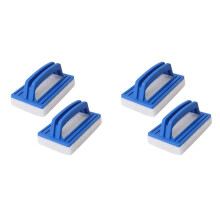 4 Pack Hand-Held Pool Scrub Brush,Scrubbing Scouring Sponge Pad for Cleaning Scrubber, Kitchen,Bathroom Tub, Shower Tile