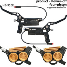 ZOOM HB-950E voor MTB 4-Zuiger Hydraulische Schijfremmenset, voor 1000 mm, Achter 1850 mm, Elektrische Fietsen, E-Bikes, 79bikes, Enz.