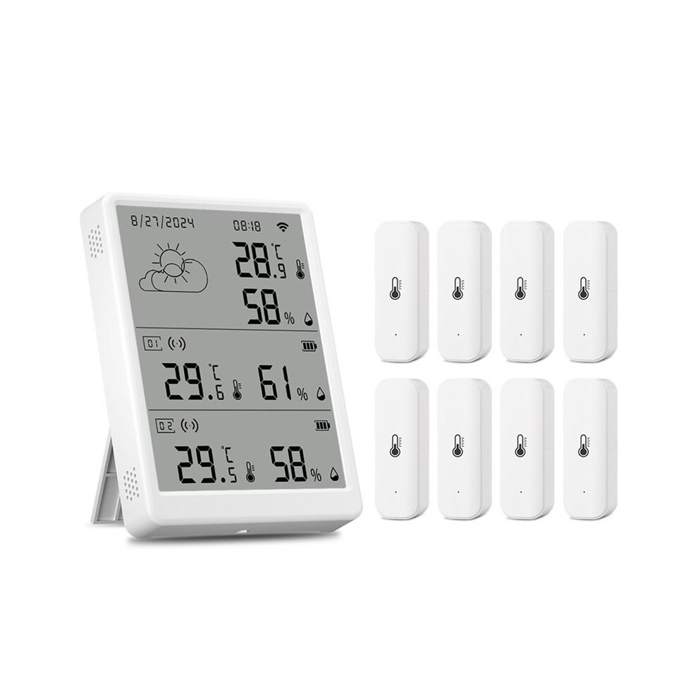 Tuya Wifi Weather Station Digital Forecast Screen With 8 Wifi+Rf433 Sensors Thermometer Hygrometer Support Voice Control 6033402147923