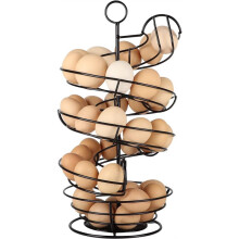 New Kitchen Egg Rack, Spiral Egg Basket Made of Iron for Practical Use, Egg Storage Rack, Household Sorting Rack Storage