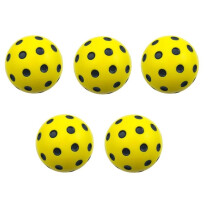 5 Pelotas de Pickleball de Espuma Silenciosas, Perfectas para Entrenamiento en Interiores y Exteriores, Material de Espuma de Poliuretano, Ruido