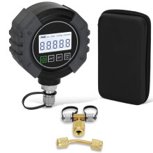 Pro Digital Vacuum Gauge, HVAC Pressure Tester with Alarm, HVAC Gauge 0-75,000 Microns, 7/16-20 UNF, 1/4 Inch SAE