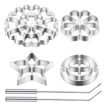 Set di Stampi In Ferro con Rosetta, Stampo Bunuelos con Manico, Kit per La Preparazione di Timbri da Cucina, Tagliabiscotti, Stampo per Waffle In Lega