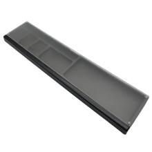 Mechanical Keyboard Wrist Rest Pad with Clear Lid Partition Storage Case Typing Mat Hand Rest Desktop Storage Box Black