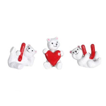 Love Affection Symbols Cartoon Love Bear Resin Figurines for Wedding Valentine'S Day Decor Cute Table Centerpiece Shelf