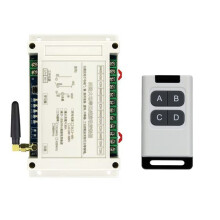 300M AC100V-400V 4CH Wireless Remote Control 30A Garage Doors Transmitter LED Light Relay+315MHz Receiver