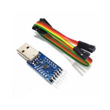 CP2104 USB-zu-TTL-Seriell-Modul UART STC Downloader, USB-zu-UART-Konverterplatine mit Drahtbürste für TTL-Kommunikation