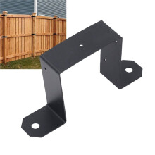 Heavy Duty Bridge Fence Brackets,U Shape Carbon Post Fasteners,Durable for Installing Brackets with Screws Fence Support