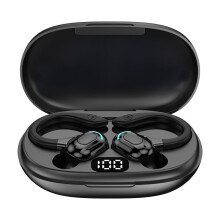 Earhook  Headset AI  Translation Earplugs Digital Display Sports Noise Reduction Headset Black
